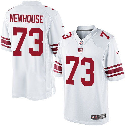 Men's Limited Marshall Newhouse Nike Jersey White Road - #73 NFL New York Giants